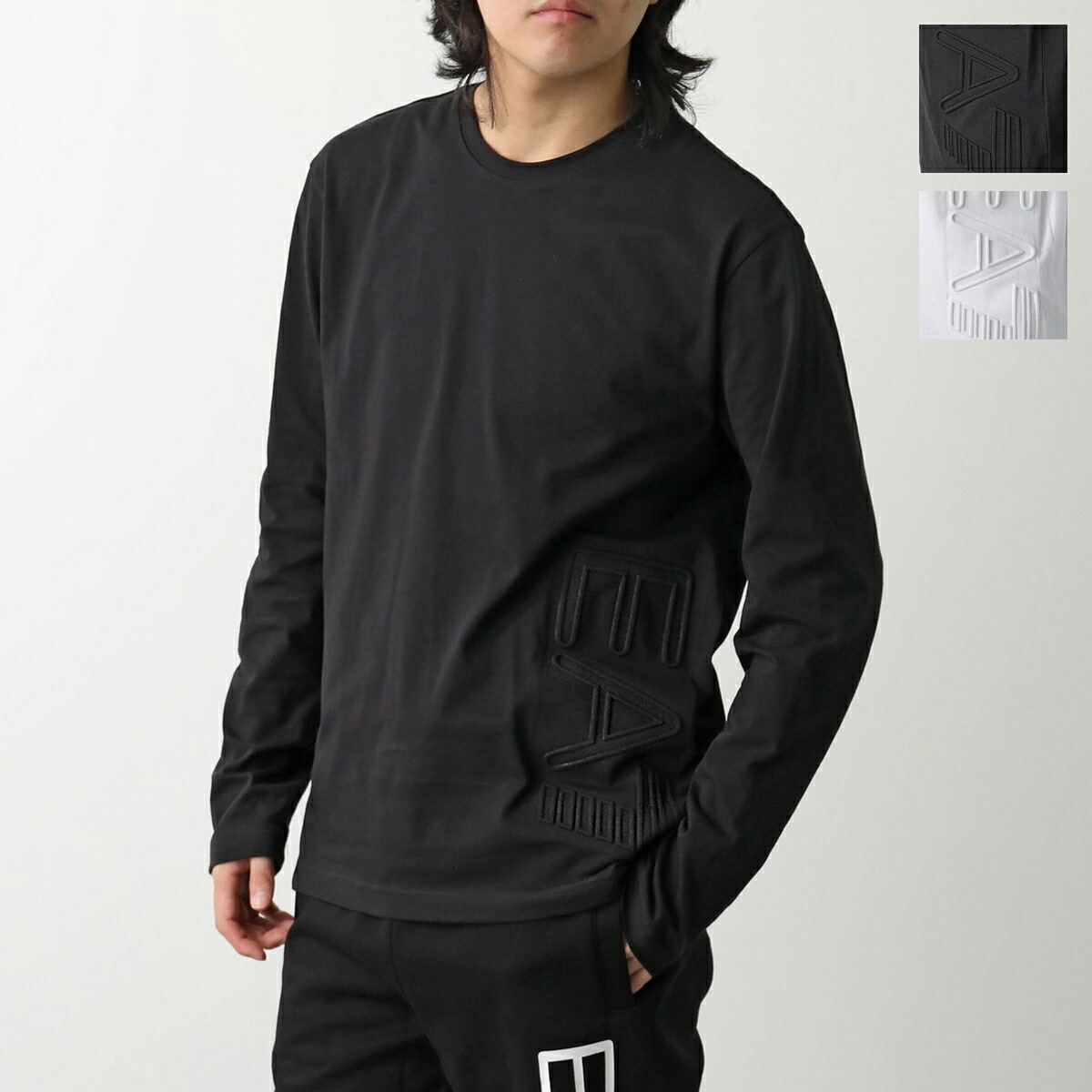 EA7 EMPORIO ARMANI エアセッテ エンポリオアルマーニ Tシャツ 7M000150 AF14772 メンズ 長袖 カットソー ロンT ロゴT カラー2色