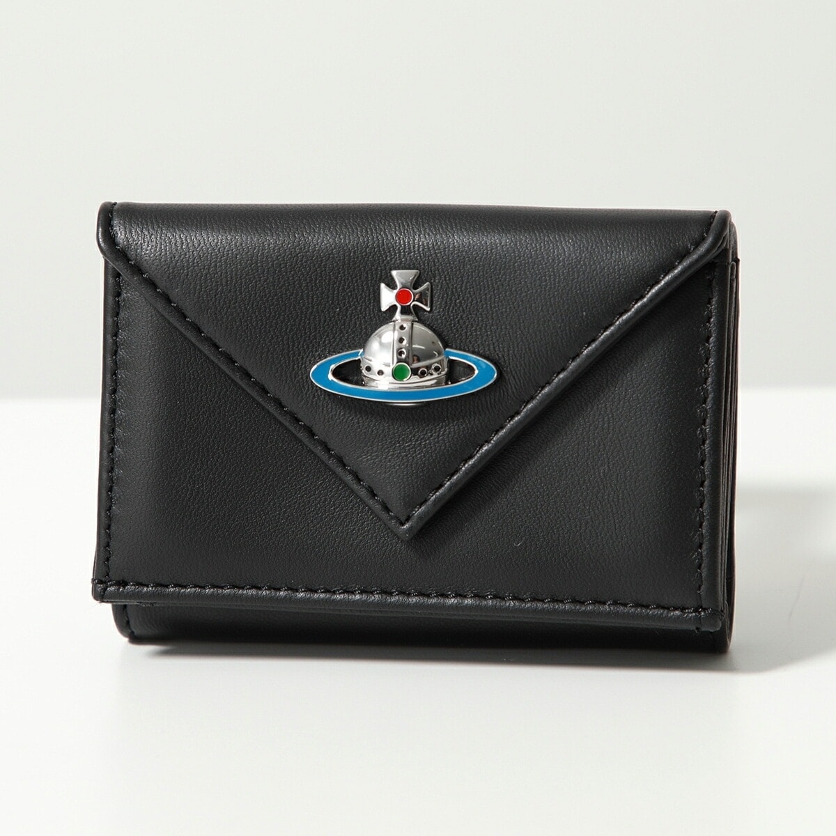 Vivienne Westwood ヴィヴィアンウエストウッド ENVELOPE 5115002GW L001L レディース レザー 立体 オーブ ミニ財布 N403/BLACK 【mega】