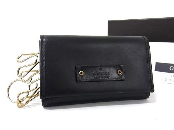 キーケース - レザー 90694 6連 ゴールド金具 ブラック キーホルダー スマートキーケース ブランド おしゃれ 人気 オススメ プレゼント メンズ レディース【本物保証】