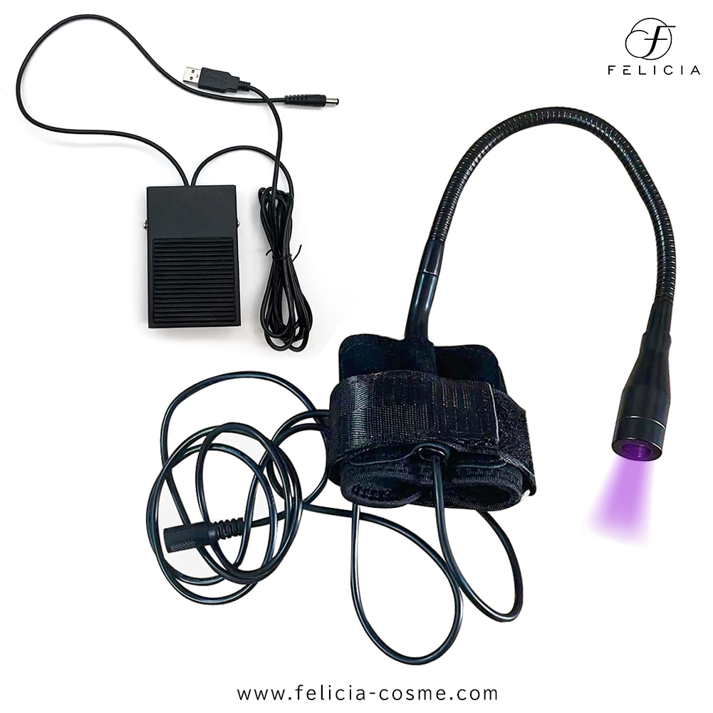 LEDライト マツエク専用 腕式タイプ LEDグルー硬化 フットスイッチ付き アレルギー軽減 マツエク施術スピードアップ 6,560円