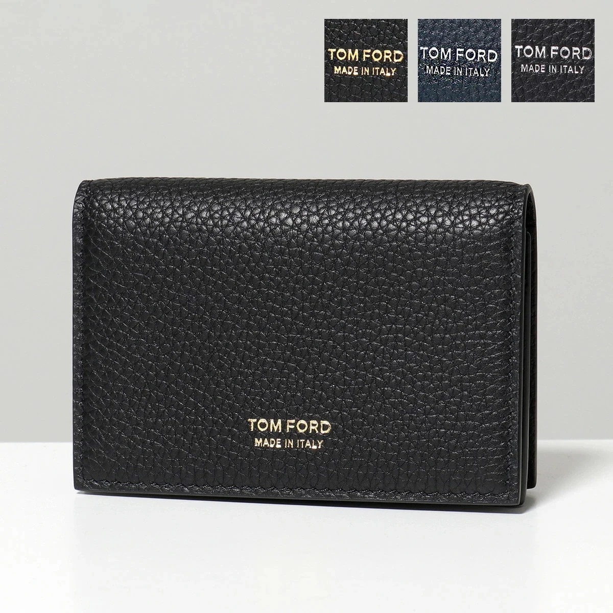 TOM FORD トムフォード カードケース Y0277 LCL158G LCL158S メンズ レザー 名刺入れ ビジネス パスケース ロゴ カラー3色