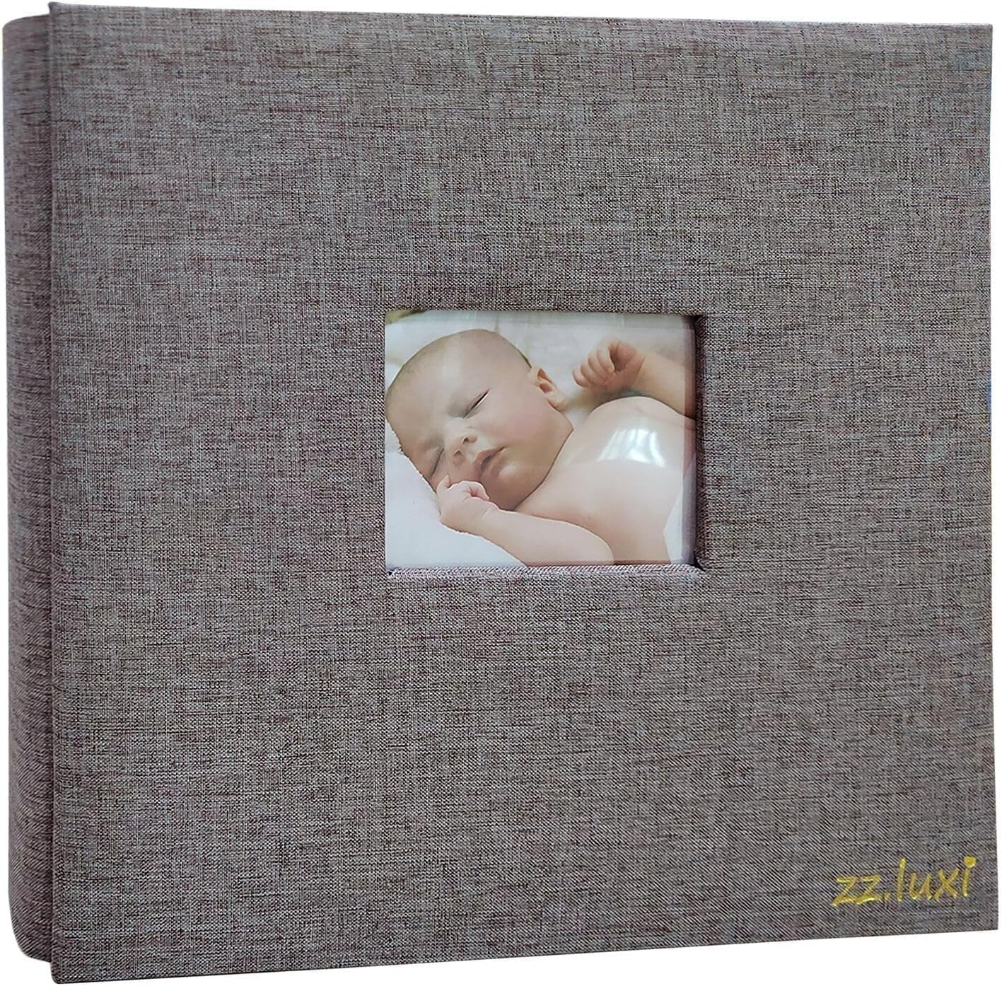 アルバム 写真 大容量 ポケット 160ページ L判 960枚収納可能 透明度の高いフィルム ファブリック布地表紙 ウィンドウあり 写真整理用品 子供 卒業記念集 赤ちゃん写真集 結婚式 誕生日 プレ