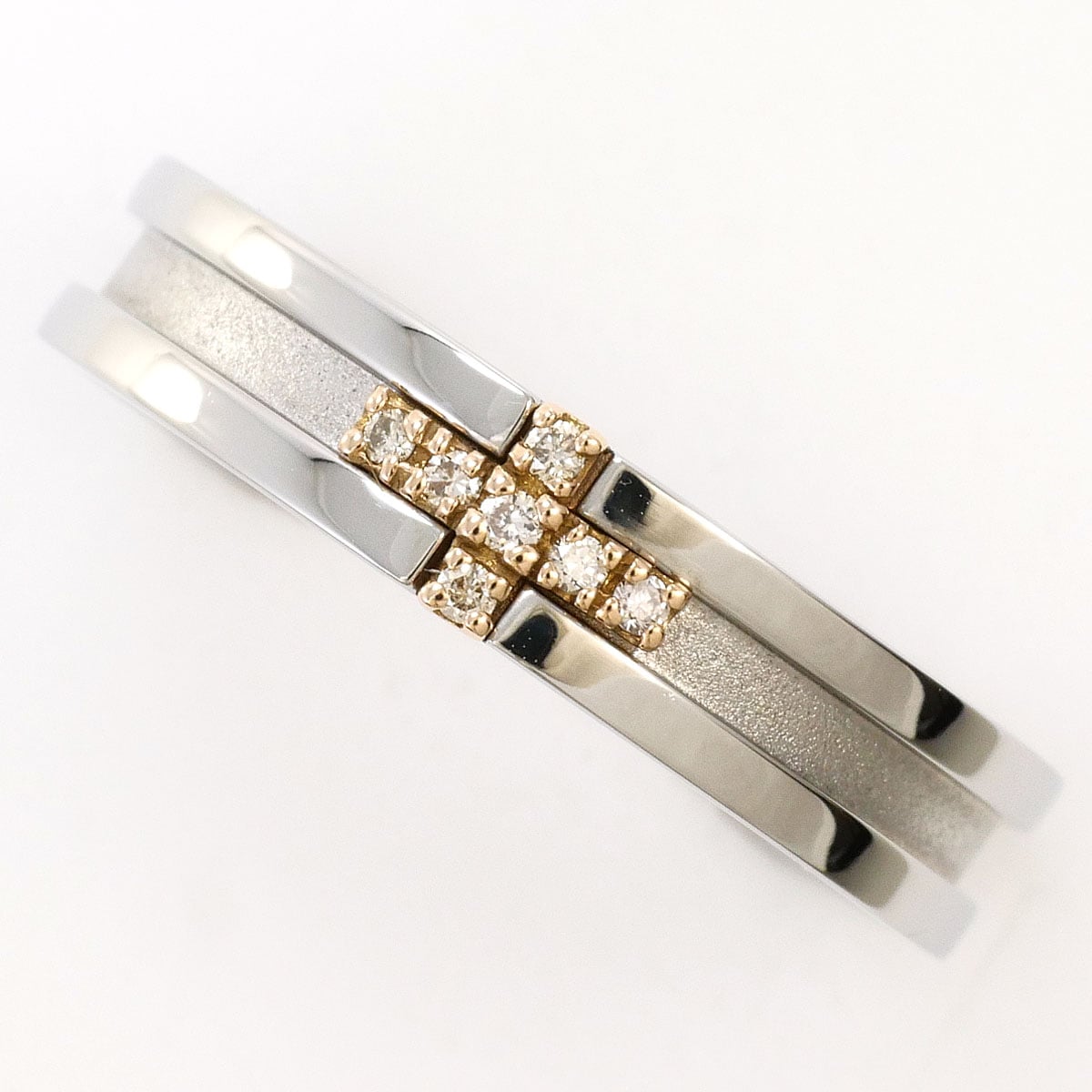 K18 18金 YG イエローゴールド リング・指輪 13号 ダイヤモンド 0.03ct 総重量約2.3g ジュエリー 中古