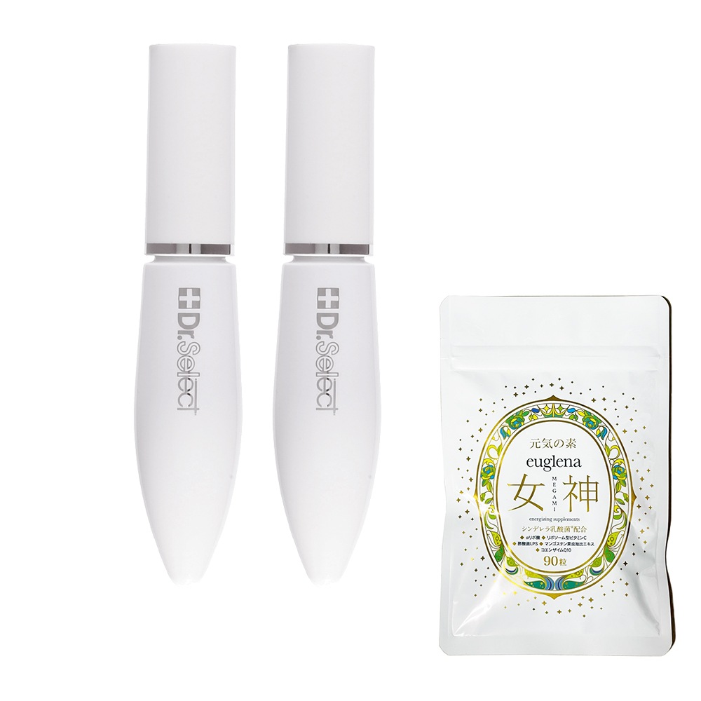 お得セットユーグレナ女神90粒＋アイラッシュセラム5ｍｌ×2個　ベースメイク　まつげ美容液