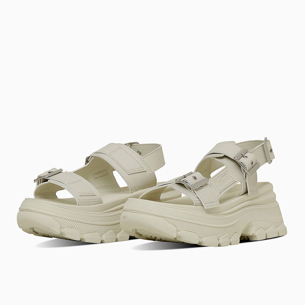 オールスター トレックウエーブ サンダル 厚底 スポーツサンダル スポサン ストラップサンダル 6.5cm 黒 カジュアル レディース アウトドア プラットフォーム リリーホワイト