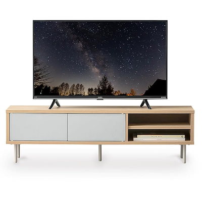 他サイト： LSAB-1000 ナチュラル/グレー 収納付きAVボード メーカー直送の商品画像