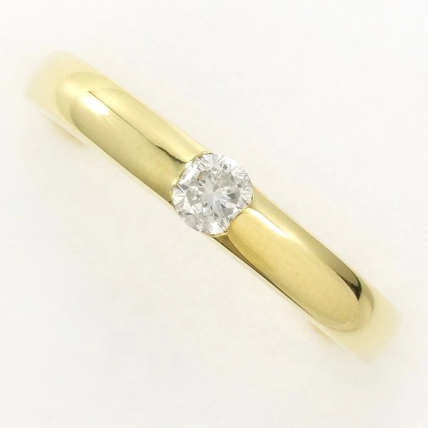 K18 18金 YG イエローゴールド リング 指輪 11号 ダイヤ 0.15 ジュエリー 中古