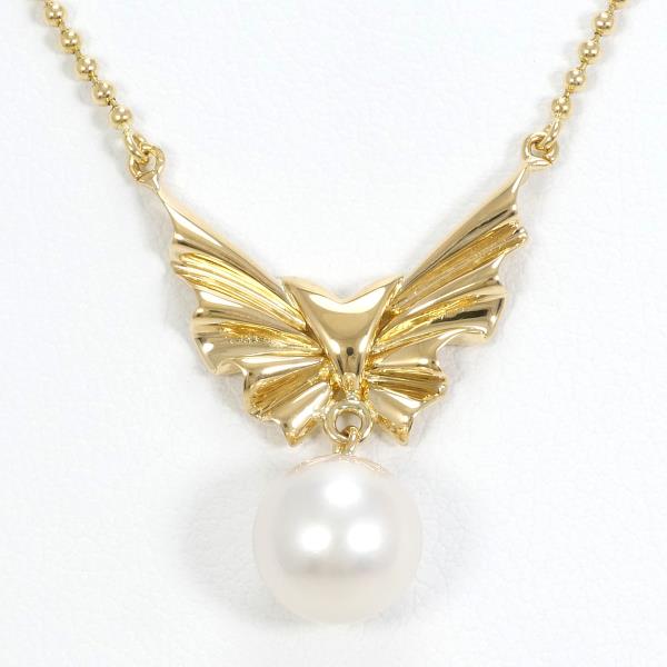 K18 18金 YG イエローゴールド ネックレス パール 約41cm ジュエリー 中古