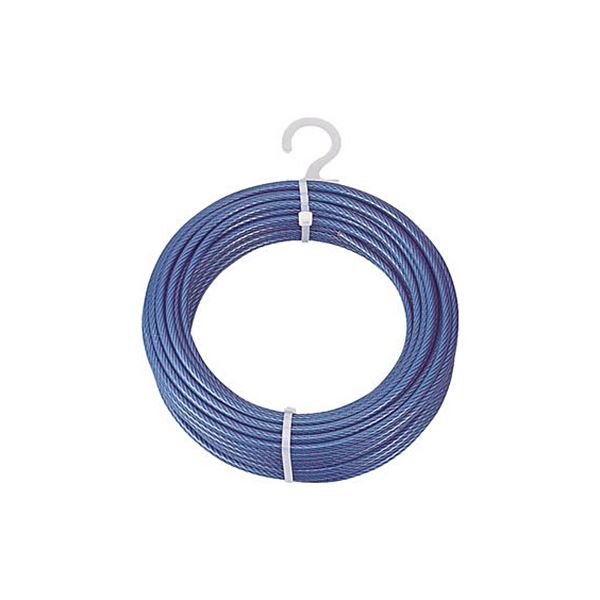 （まとめ）PVC被覆メッキ付ワイヤーロープ 3mmx30m CWP-3S30 1巻 [x3セット]