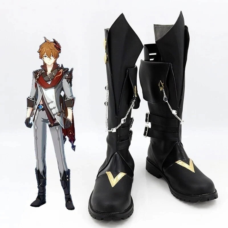 ブーツ コスプレ靴 タルタリヤ 原神 スーツ ハロウィン 2023年新作入荷コスプレ 4,637円