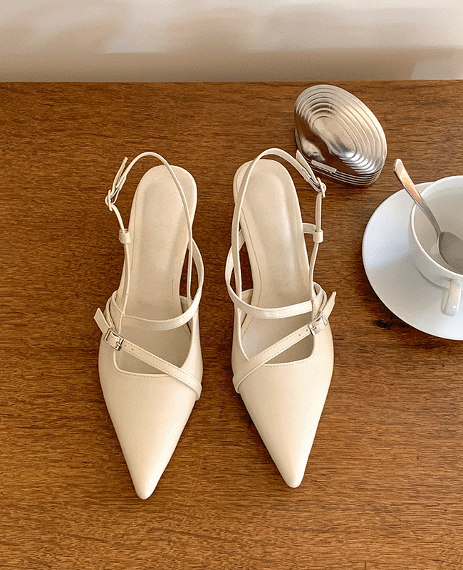 [MILOVANY] レニースティレットスリングバックヒル5.5cm