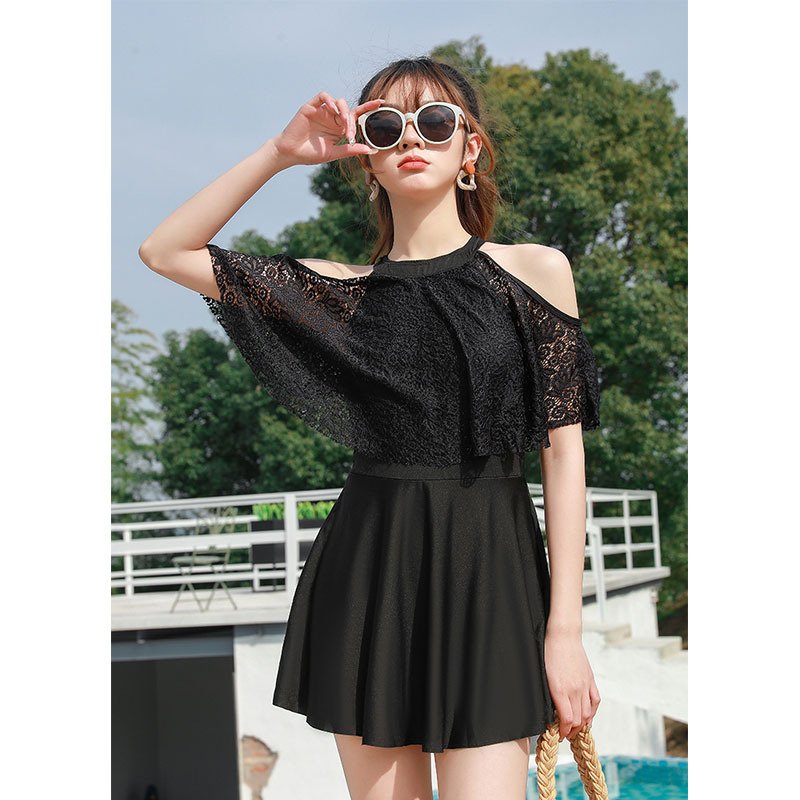 水着 レディース ワンピース 大きいサイズ 体型カバー 着痩せ ママ水着 フレア 胸元 お腹 お尻 太ももカバー シンプル セクシー オトナ女子 可愛い お洒落 バレンタイン 2023 プレゼント