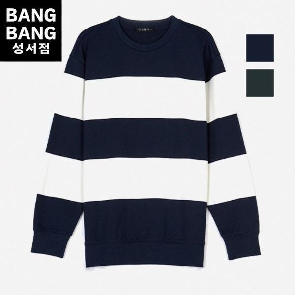 HC04 秋メンズ綿100マンツーマンストライプ長袖Tシャツすっきりストライプ七分袖 (S42064171)