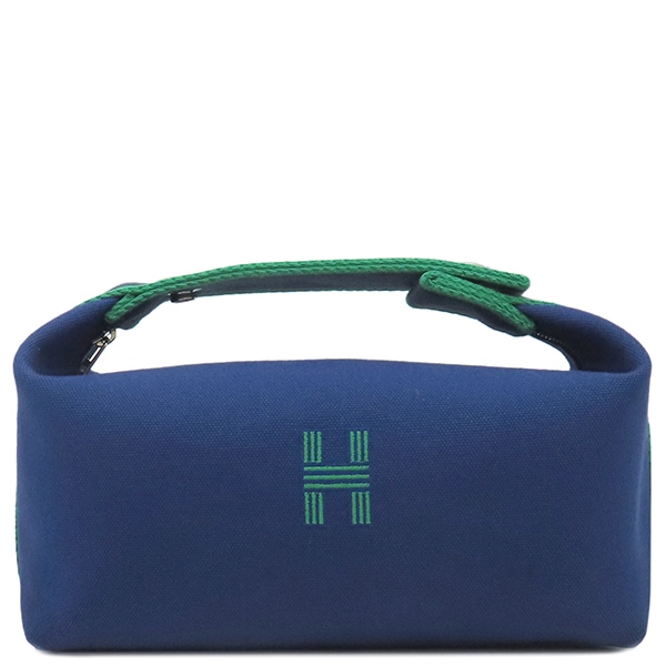 エルメス HERMES ポーチ ブリッド ア ブラック PM トワルアッシュ マリン シルバー金具 新品 未使用 紺 ハンドバッグ バニティバッグ 【箱】【中古】