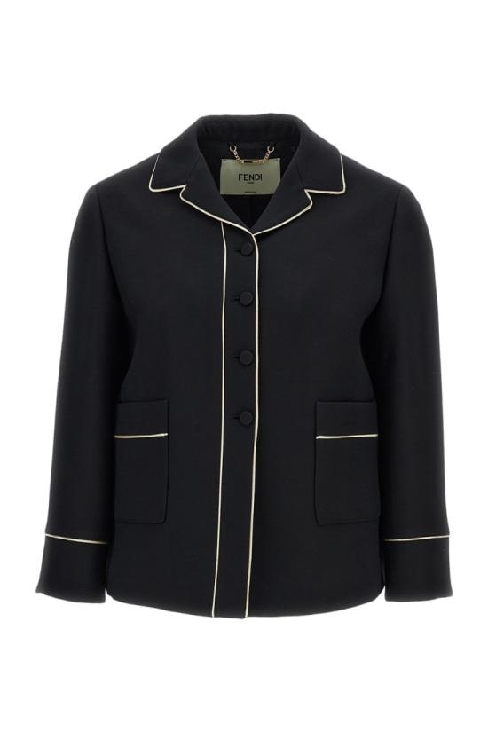 FENDI Women Jackets FJ7665AC4GF0GME Black