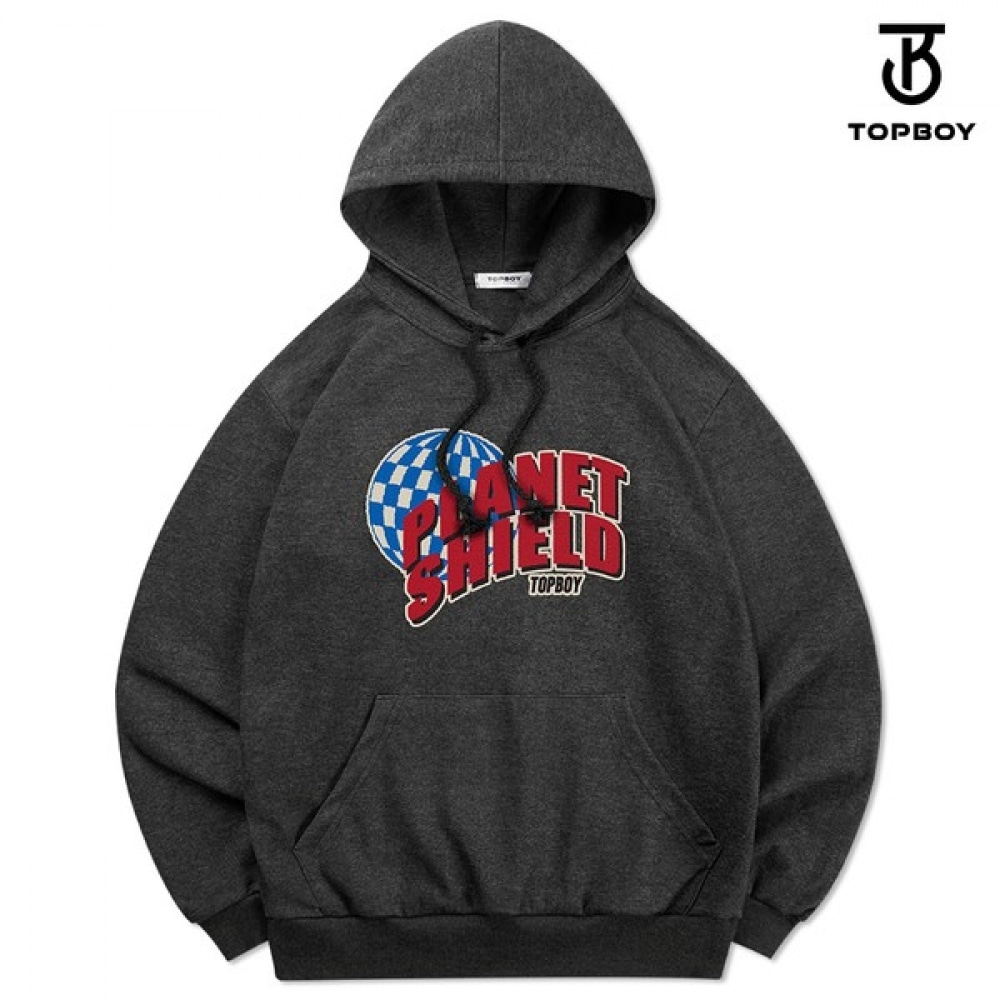 (TOPBOY) 両面プラネットシールドプリントパーカー