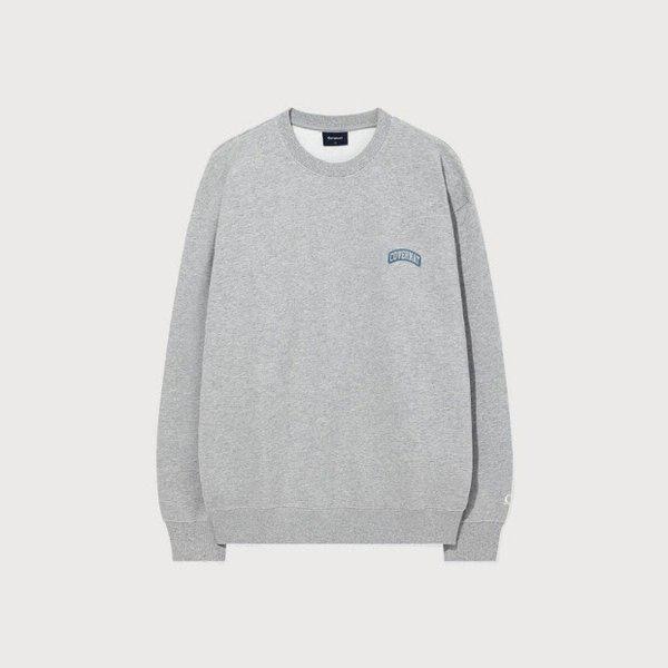 長袖Tシャツ JQS CO2501CR34-MG スモールアーチロゴ スウェットシャツ メランジグレー