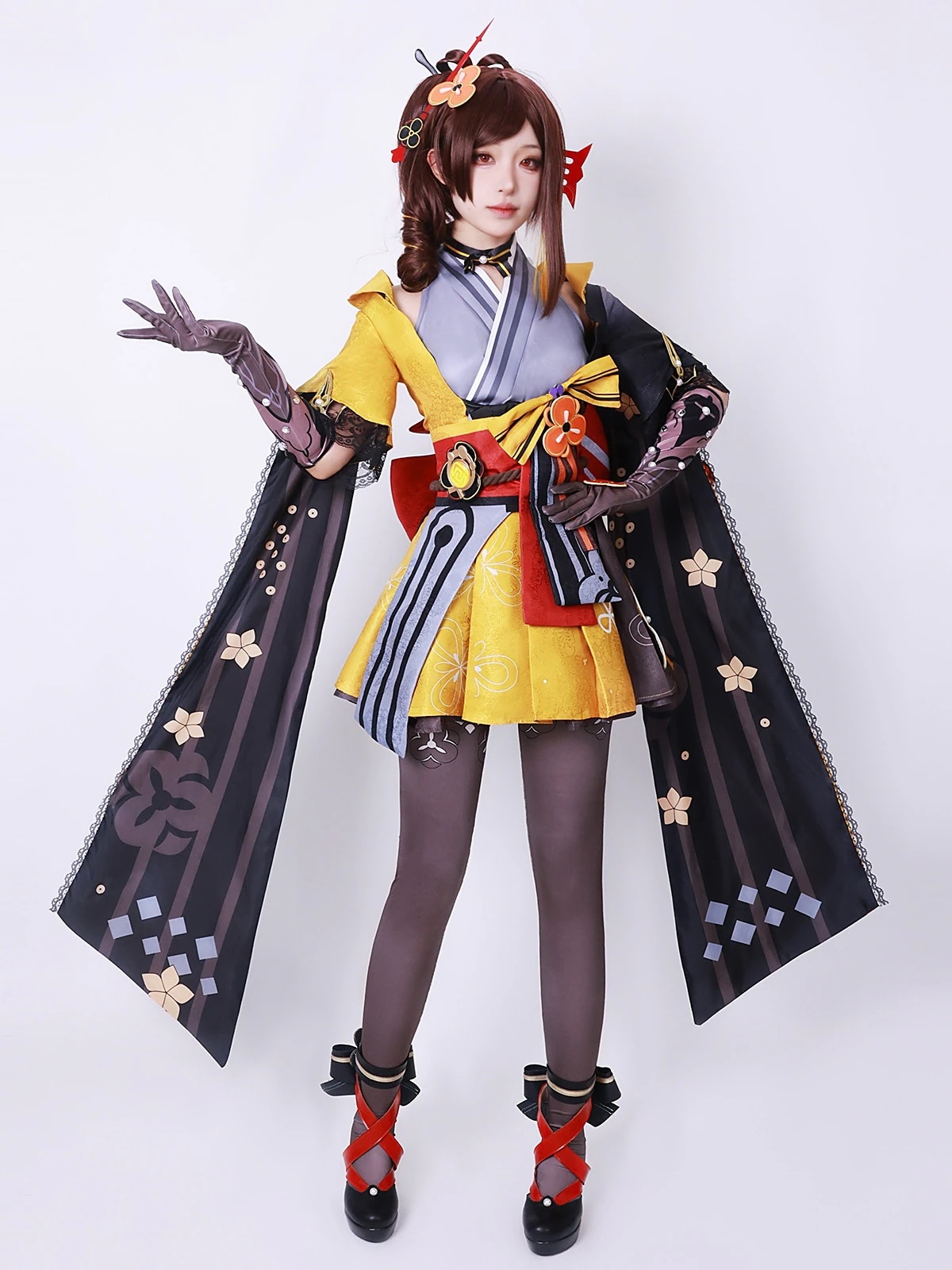 和服 デザイナー 千織 Chiori 原神 コスプレ セットアップ 浴衣