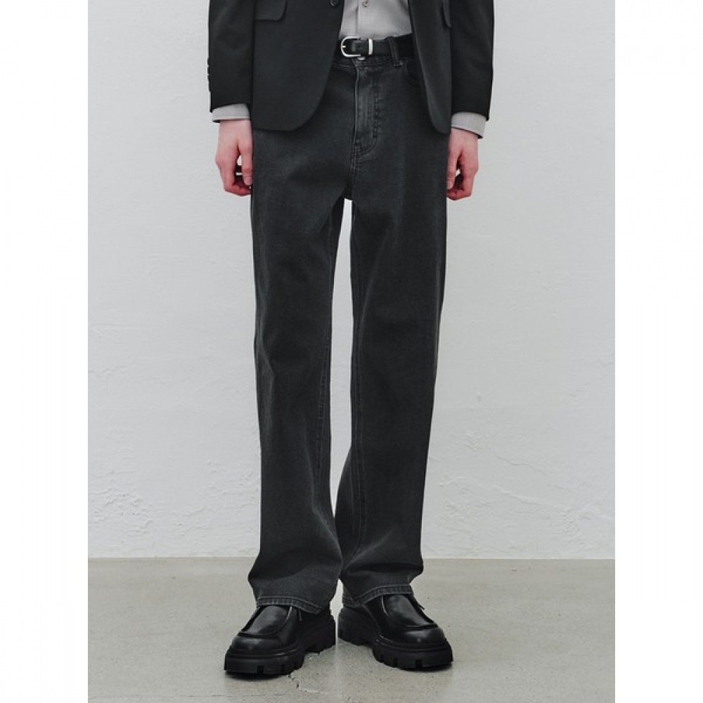 [マインドブリッジ] ワイドデニムパンツ_DG MYDP0156