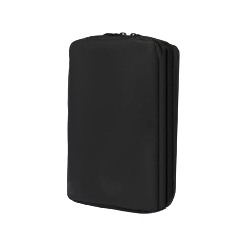 GRAVELトラベルポーチSLIM（1.5L コンパクト）ブラックカラー 1~2泊の旅行/出張/アウトドア用 防水ポケットと隠しポケット付き 衛生的にバスグッズを収納 高耐久性素材利用