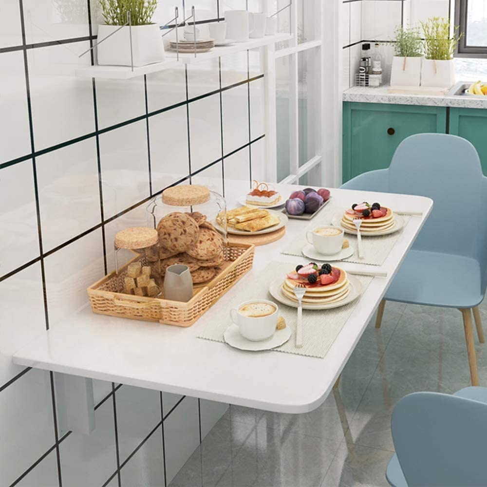 折りたたみ式壁掛けテーブル - 省スペース - ダイニング パソコンデスク 折りたたみ式 ホームオフィス 小さなスペースに最適 60 * 50CM