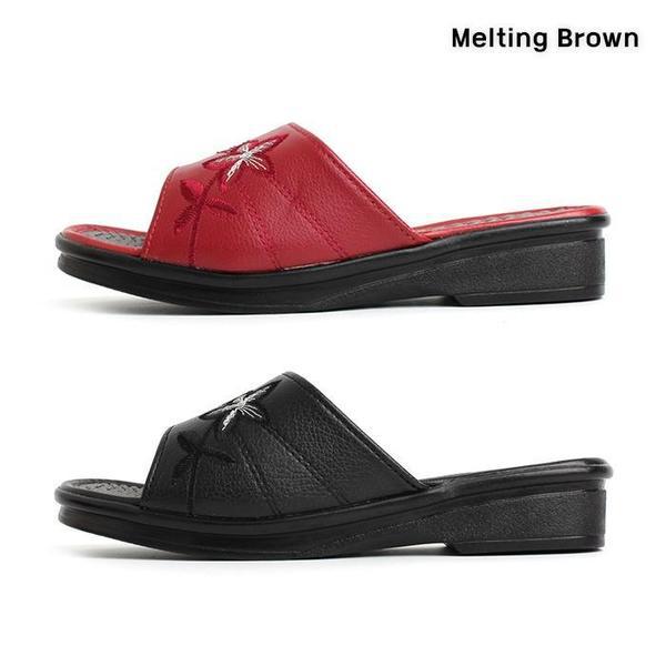 女性カジュアルデイリー指圧スリッパ3.5cm