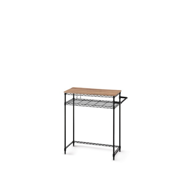 CMM-PRL7590 ブラック カラーメタルラック ペール上ラック ロータイプ ブラック メーカー直送