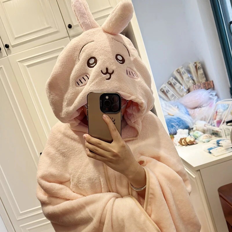 漫画 chiikawa ちいかわ フード付きマントブランケットショールマント空調ブランケットブランケット