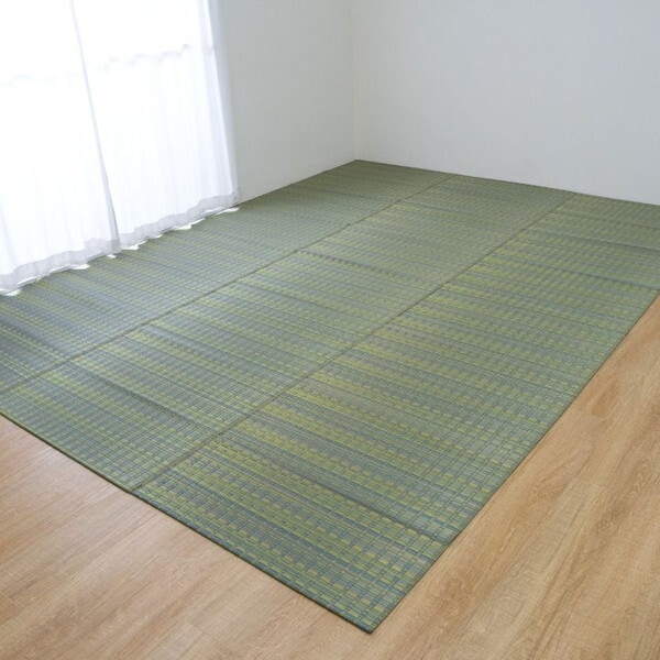 1080970120602 博多ll 江戸間6畳 製品 GN 261×352 い草カーペット メーカー直送