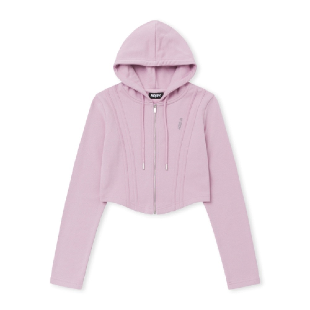 NERDY 女性用スリムフィットパーカージップアップローズピンク