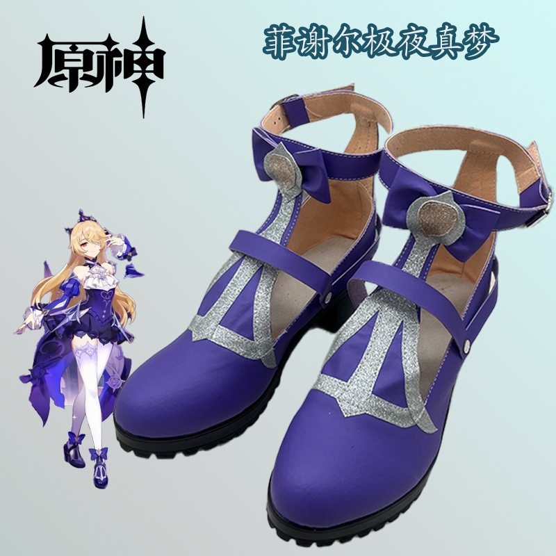 原神 フィッシャーズナイトメア コスプレ 靴 女の子 ロリ アニメとマンガ