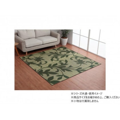 ラグ 正方形 い草 リーフ 抗菌防臭 滑り止め不織布 約191×191cm グリーン 1060710123604 11,894円