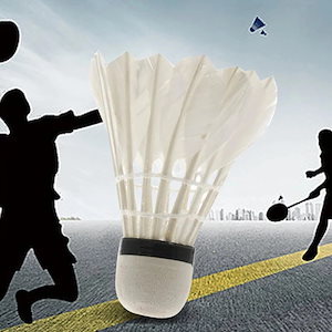 New1/3/6/12pcshigh品質ボールスポーツツール耐久性のある泡ヘッドソフトテクスチャバドミントンラケットバドミントンガチョウの羽