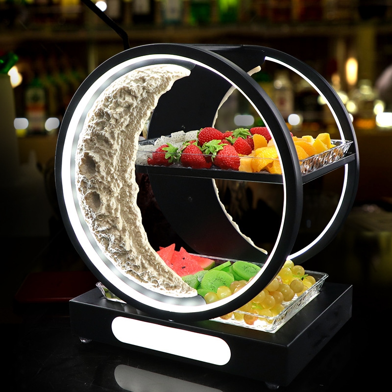 輝く月のフルーツ料理ラックバーktvフルーツ料理鉛ダブルレイヤーナイトクラブインターネットセレブクリエイティブフルーツスナック料理rack 8,168円