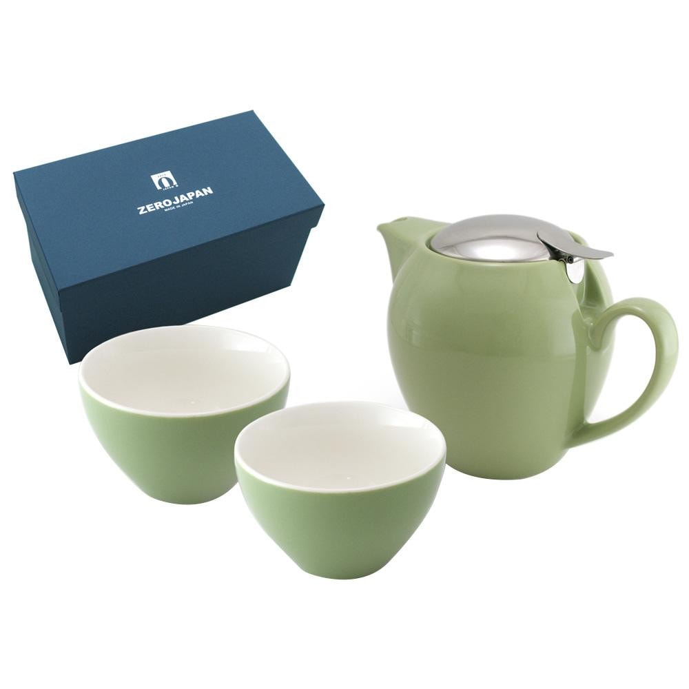 ZERO JAPAN ユニバーサルティーポット4人用+ティーカップワイド×2 ZG-003 AR・アーティチョーク