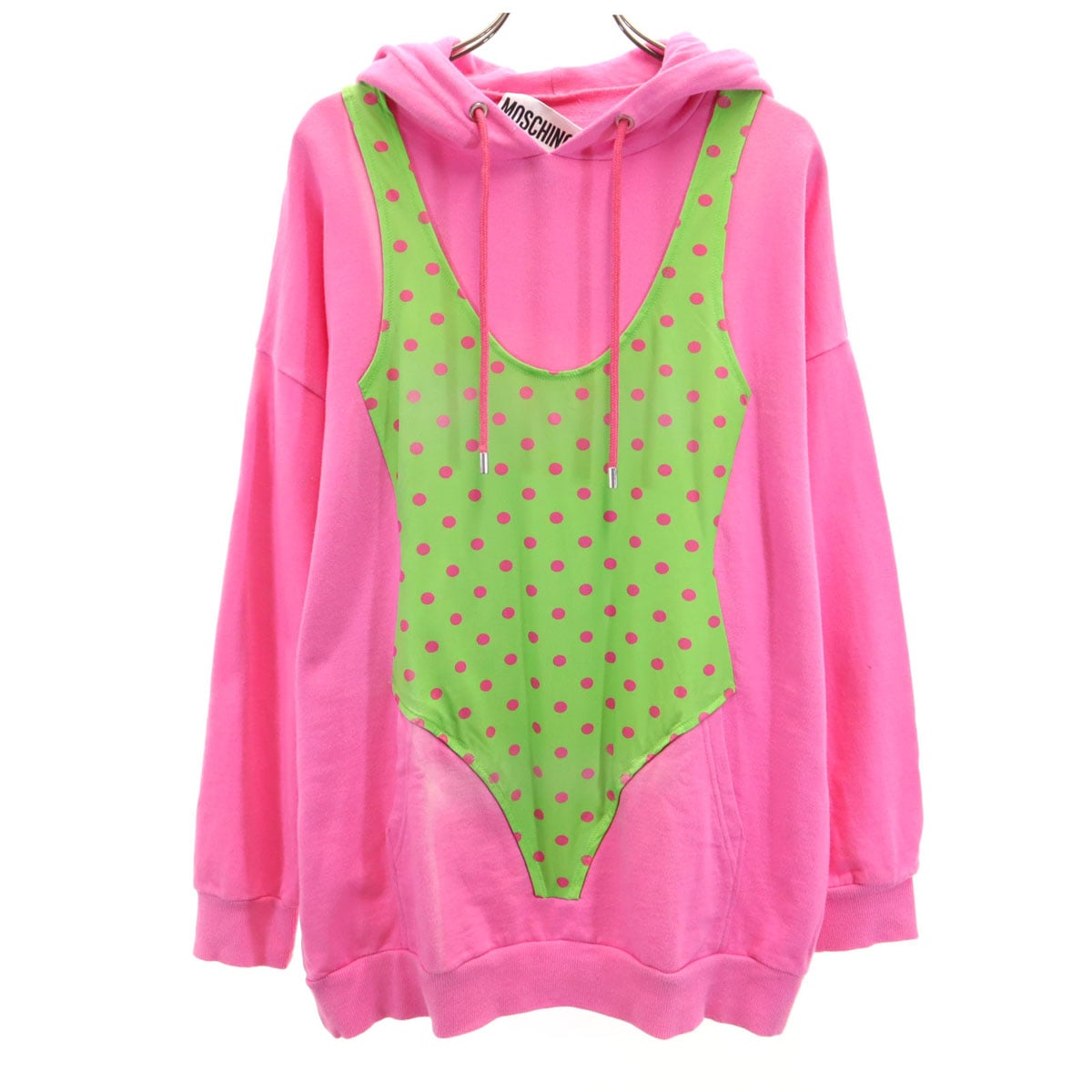 イタリア製 長袖 スウェットパーカー 40 ピンク レディース 古着