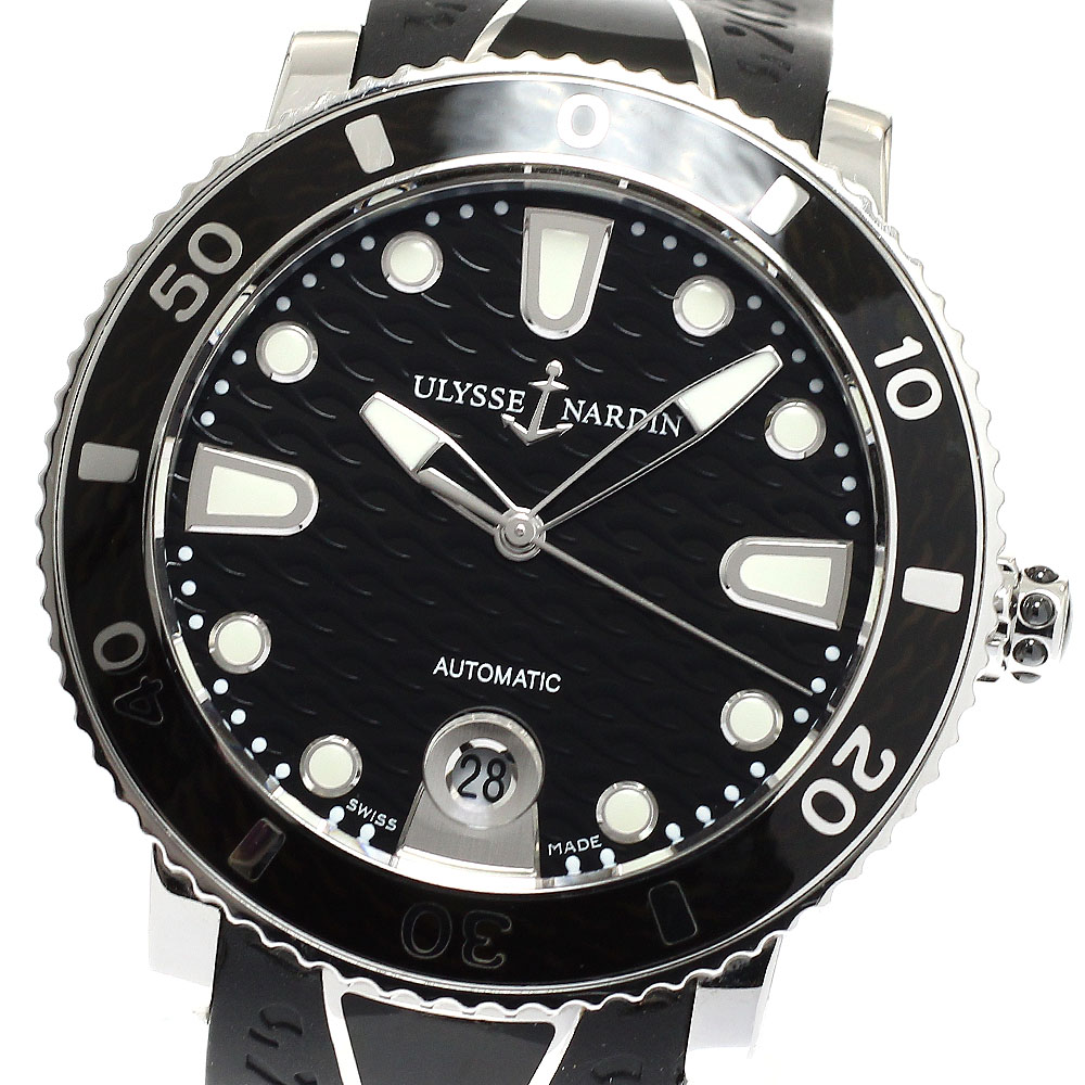 ユリス・ナルダン Ulysse Nardin 8103-101 レディーダイバー デイト 自動巻き メンズ _933721【中古】