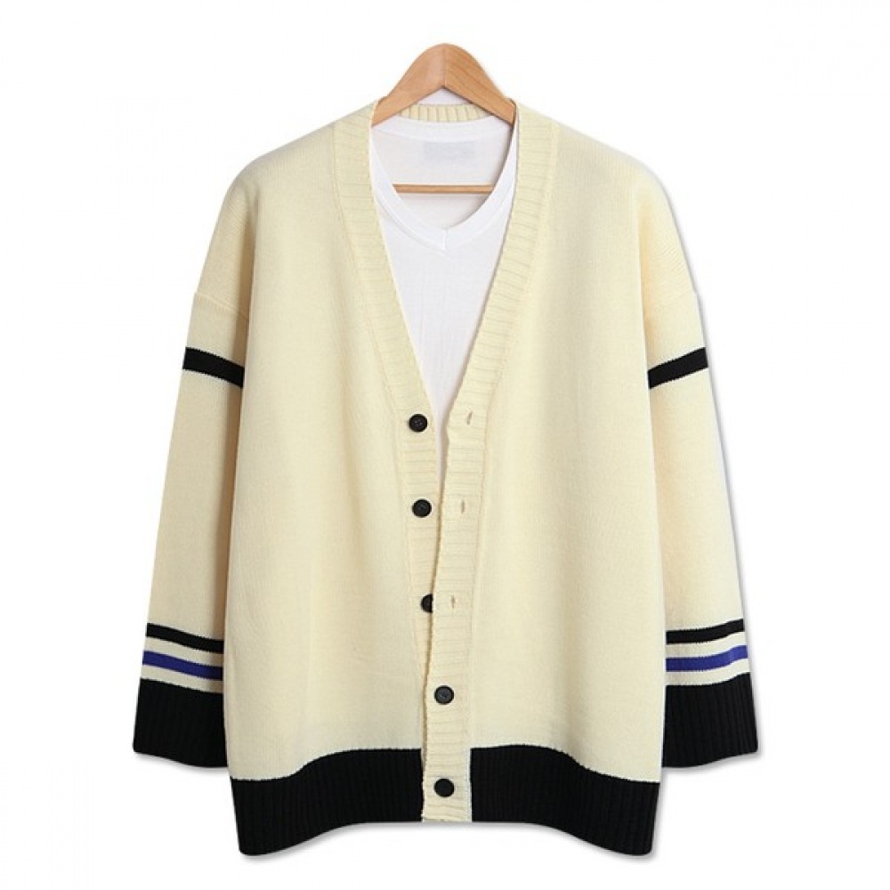 (トップボーイ) スリーブカラーオーバーフィットカーディガン (NL001)