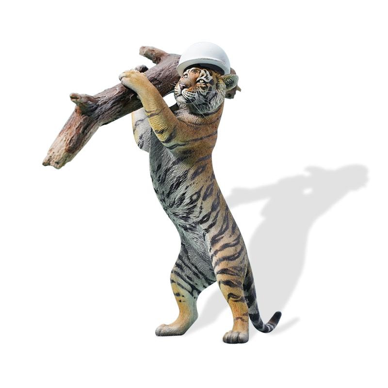 JXK 1/12サイズ 虎 リアル アルバイト姿 野生動物 フィギュア 模型 樹脂 プラモデル 科学 芸術 誕生日 プレゼント プレミアム 14cm級 インテリア 置物