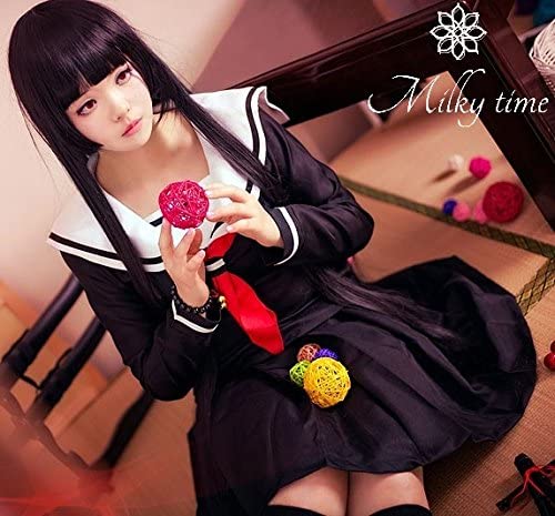 ウィッグ&数珠つき地獄少女閻魔あい 風 制服 セーラー服コスプレ 衣装 フルセット 7,553円