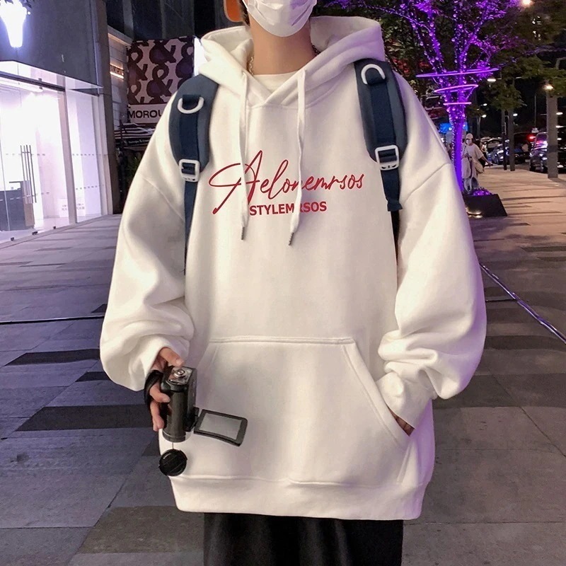 ロングスリーブトップス メンズファッション カジュアル 百掛け メンズ新作アメリカンルーズセーター パーカー