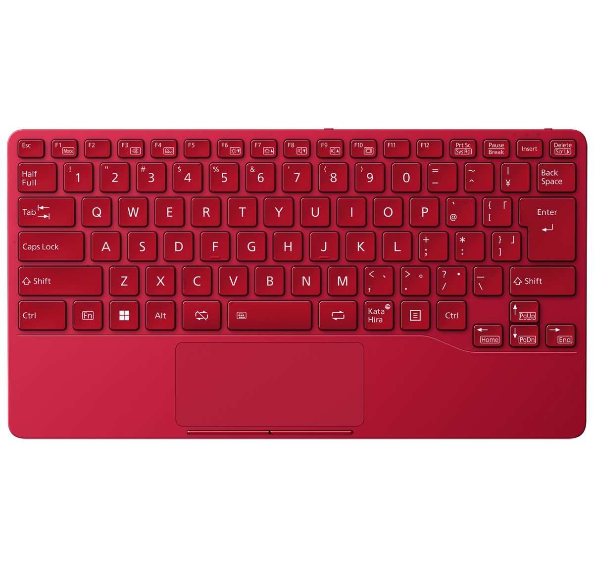 富士通 Bluetooth5.0 ワイヤレス モバイルキーボード 日本語配列86キー（ガーネットレッド） FMVNKBUR