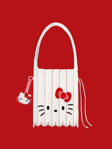 JOSEPH&STACEY公式 ニットバッグ [SET] Lucky Pleats Knit Hello Kitty M+Keyring