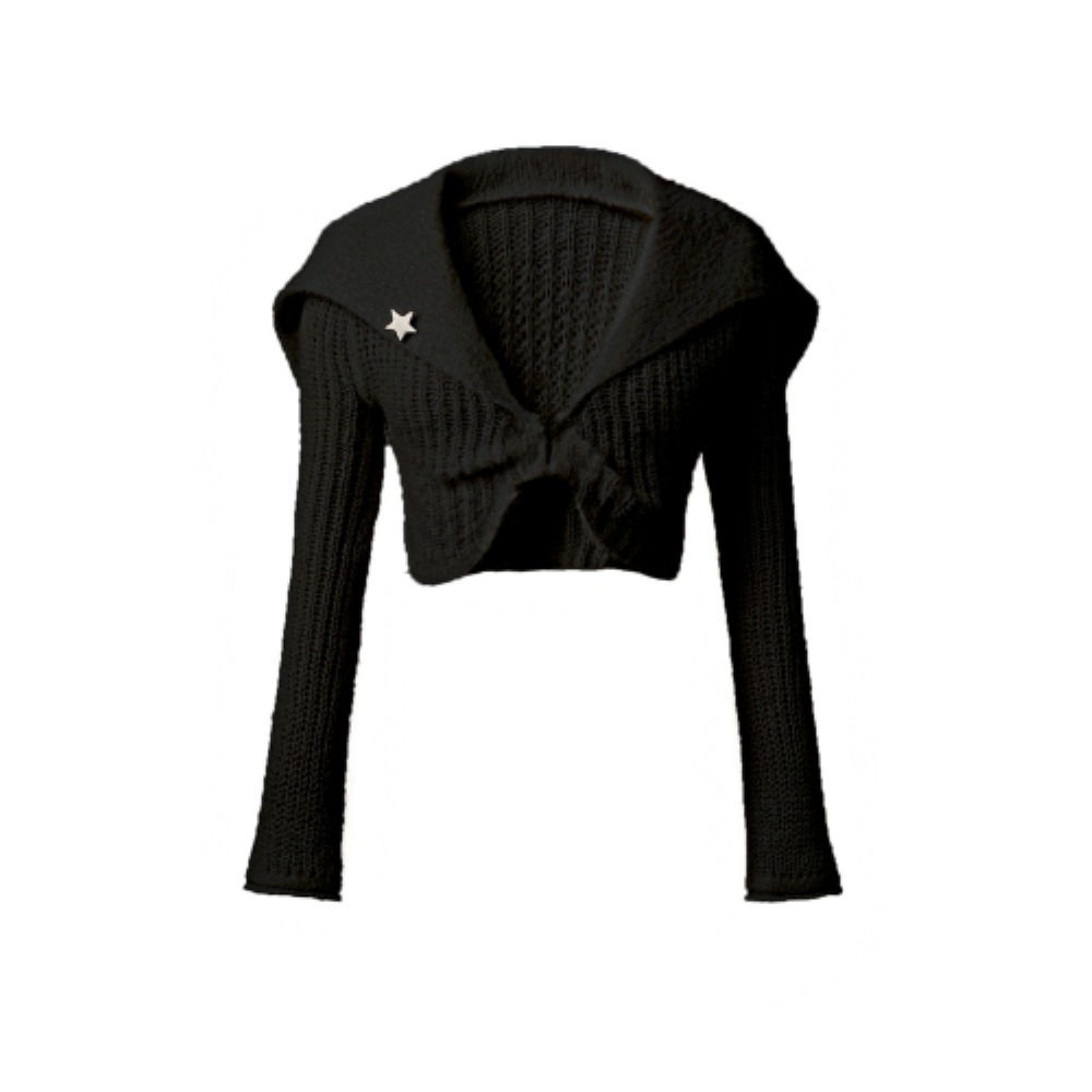 2000Archives KNITTED SAILOR BOLERO BLACK 2AKWSS2408BK