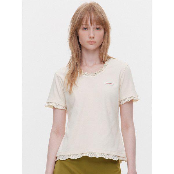 ドット配色レイヤード半袖Tシャツ(MAGBTS25MBE)