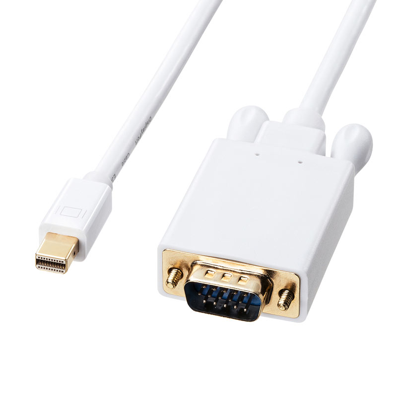（まとめ買い）ミニDisplayPort-VGA変換ケーブル ホワイト 2m KC-MDPVA20 [x3]