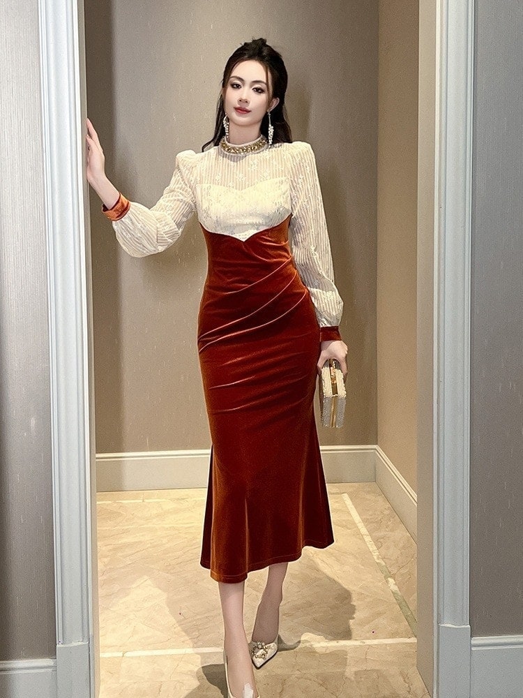レース キャバ 結婚式 卒業式 二次会 成人式 ウェディング 秋冬 パーティー 大人 ドレス ドッキング 同窓会 ワンピース 披露宴 マーメイド
