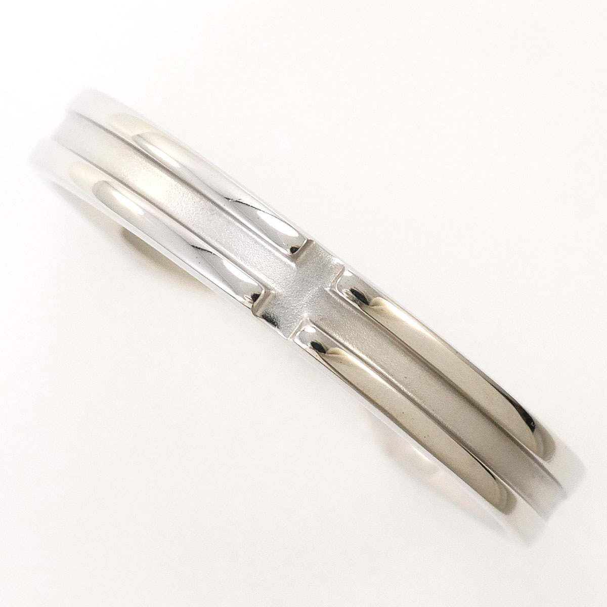 K14 14金 WG ホワイトゴールド リング・指輪 15.5号 総重量約2.2g 中古