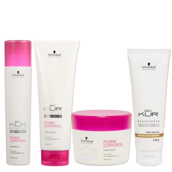 BCクア フォルムコントロール シャンプー 250mL + トリートメント 250g + マスク 200g + プロテクションスムース 120g セット