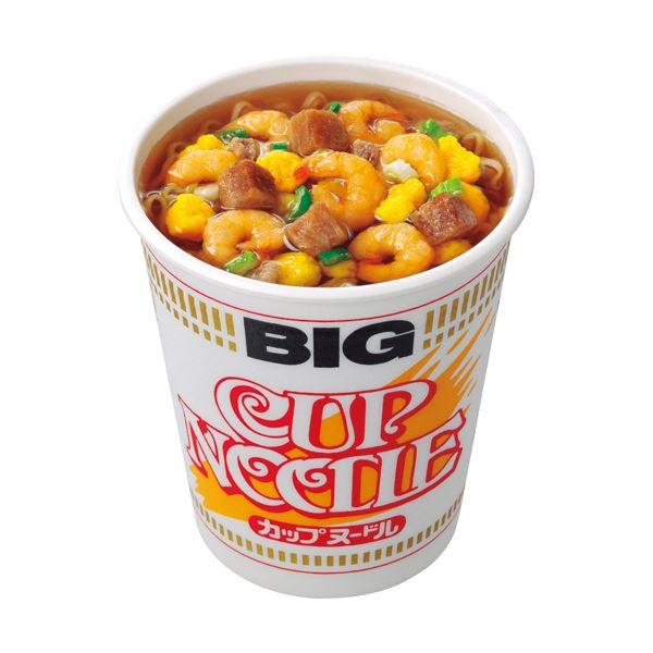 （まとめ）日清食品 カップ ヌードル ビッグ100g 1ケース（12食）[x2セット]